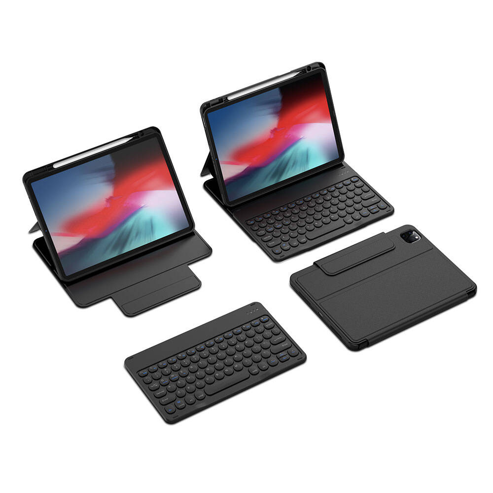 Wiwu Protective iPad Pro 11 2024 Gizli Kalem Bölmeli Klavyeli Tablet Kılıfı Wiwu Protective iPad Pro 11 2024 Gizli Kalem Bölmeli Klavyeli Tablet Kılıfı